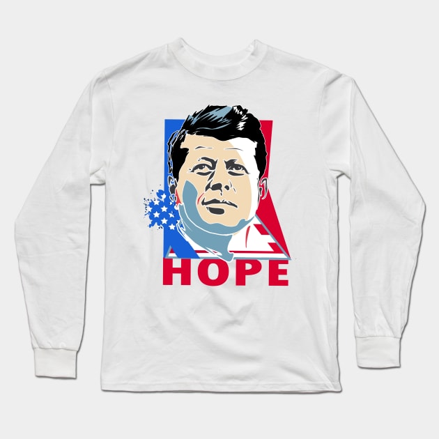 JFK Long Sleeve T-Shirt by Creation Cartoon